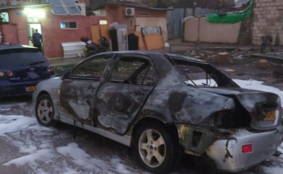 נעצרו החשודים בהצתת הרכב בשמעון הצדיק