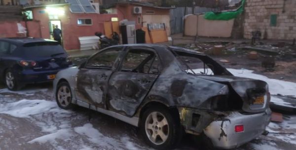 נעצרו החשודים בהצתת הרכב בשמעון הצדיק