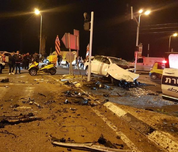 תאונה קשה בטבריה: 4 פצועים הועברו לאשפוז