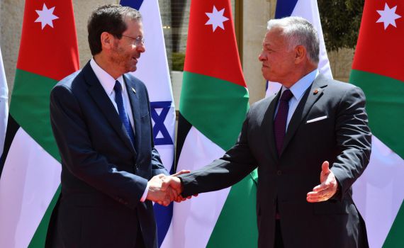 אחרי טורקיה, הנשיא הרצוג ברך את מלך ירדן