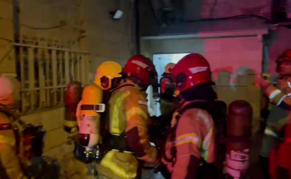 שריפה פרצה בבניין של אליעזר ברלנד בירושלים