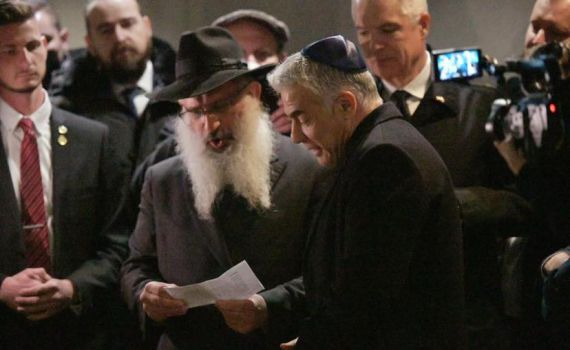 "היה רב גדול": הביקור המפתיע של יאיר לפיד