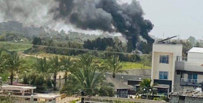 לאחר שיגור כושל: שריפה בבסיס הג'יאהד האיסלאמי