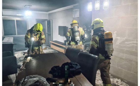 גבר חולץ במצב קשה משריפה בבאר שבע