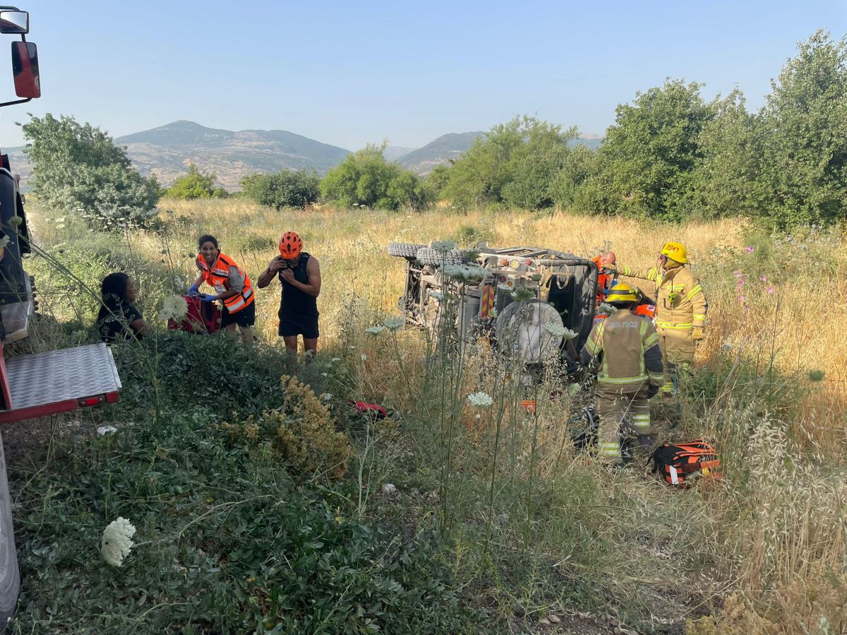 אסון בגליל: הרוגה ו-8 פצועים בג'יפ שהתהפך