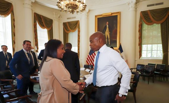 תמנו שטה נפגשה עם ראש העיר ניו יורק: "ידיד אמת"