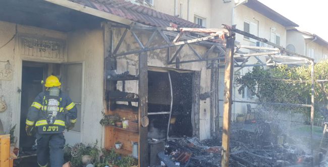 שריפה בבית בקצרין, 2 נפגעים במקום
