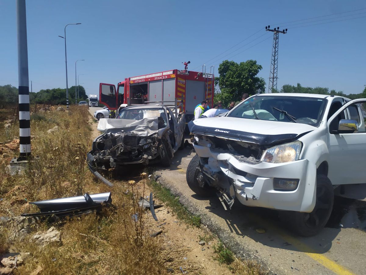 תאונה קשה בואדי ערה: נהג נלכד ברכב ונפצע קשה