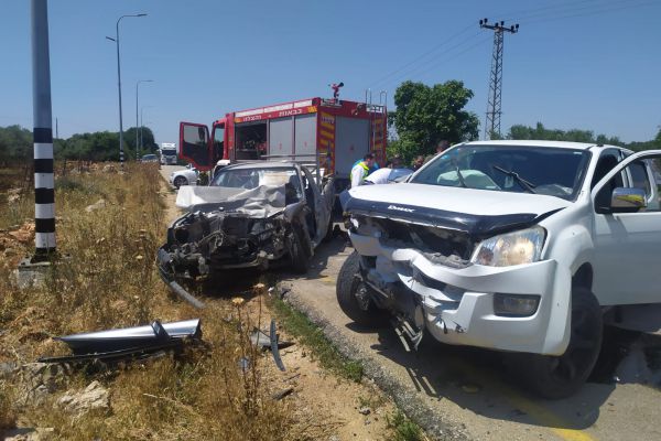  תאונה קשה בואדי ערה: נהג נלכד ברכב ונפצע קשה