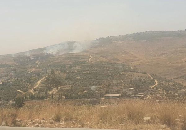 שריפות מתפשטות ליד היישוב יצהר – חשד להצתה