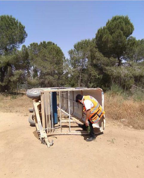 עשרה ילדים נפגעו מהתהפכות רכב טיולים