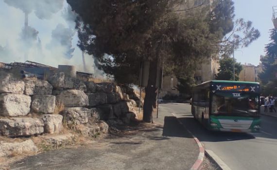 שריפה באזור גבעת התחמושת