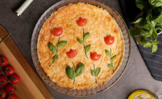 פינוק לשבועות: קיש בצל מקורמל ועגבניות שרי