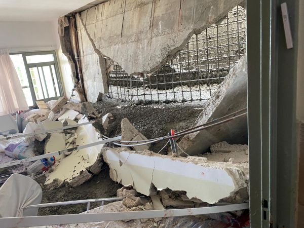 צפת: קיר קרס בבית החולים זיו, 4 נפצעו