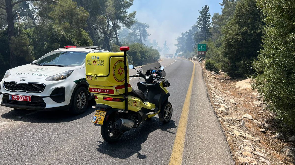 שריפה נוספת בהרי ירושלים: עשרות תלמידים פונו מטיול