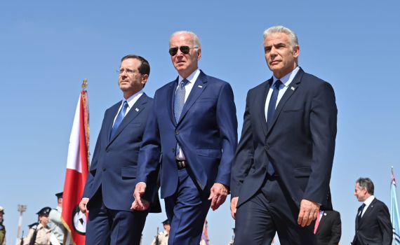 ביידן בישראל | לפיד: "ברוך בואך לישראל אדוני הנשיא"