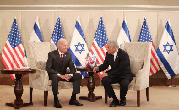 ביידן ביקש מלפיד: בעניין הפלסטיני, אל תפתיעו אותנו