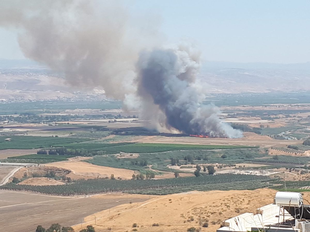 שריפה סמוך לאפיקים: 4 מסוקי כיבוי הוזנקו