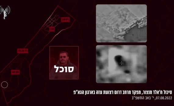 צפו: כך חוסל בכיר הג'יהאד בדרום הרצועה