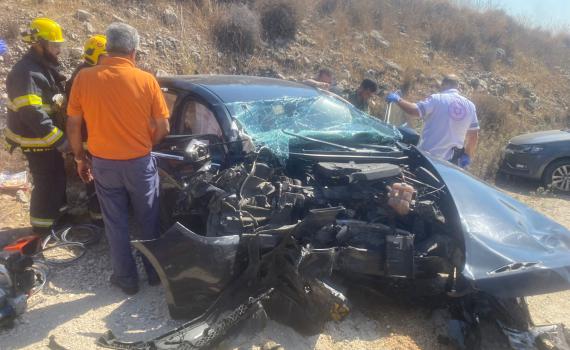 פצועה קשה בתאונת דרכים חזיתית בשומרון