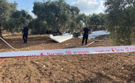 בן 70 מת בהתרסקות מטוס קל