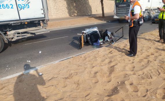 החייאה בנהג קלנועית שנפצע קשה בתאונת דרכים