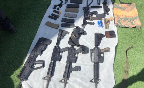 אמל"ח פלסטיני נתפס בפעילות משטרתית בחברון