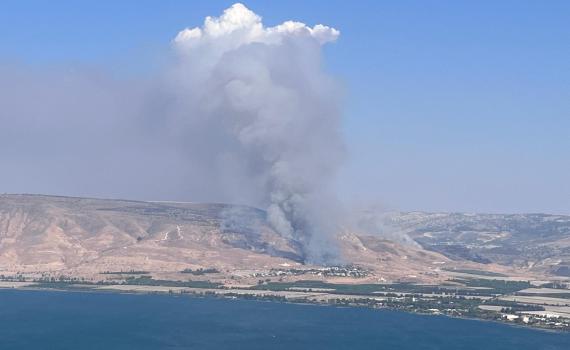 3 מוקדי שריפות בגולן: כביש 98 נחסם לתנועה