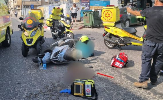רוכב אופנוע נפצע קשה בתל אביב