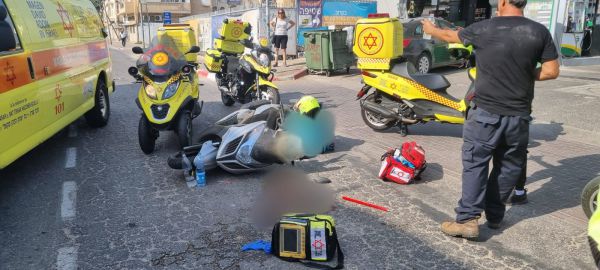 רוכב אופנוע נפצע קשה בתל אביב