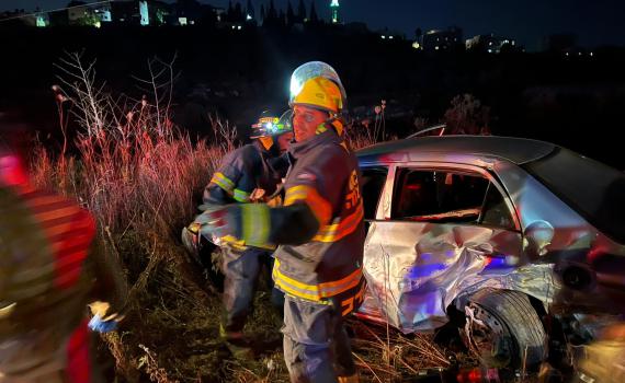 פעם שנייה היום: 2 פצועים בתאונת דרכים בשומרון