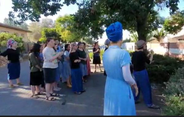 "אתה לא רצוי כאן!" הפגנה מול ביתו של שיינברג. צפו