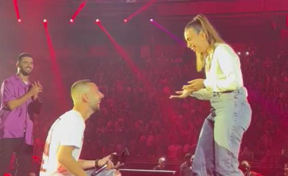 מול 12,000 איש ועדן חסון: קצין מג"ב הציע נישואים. צפו