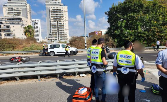 רוכב אופנוע כבן 50 נהרג בכביש 471 ליד פ"ת