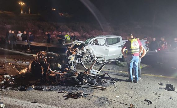 "תאונת דרכים מזעזעת. הרכבים היו מפורקים לגמרי"