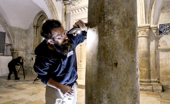 הגיבור הלאומי של שוויץ השאיר גרפיטי בהר ציון