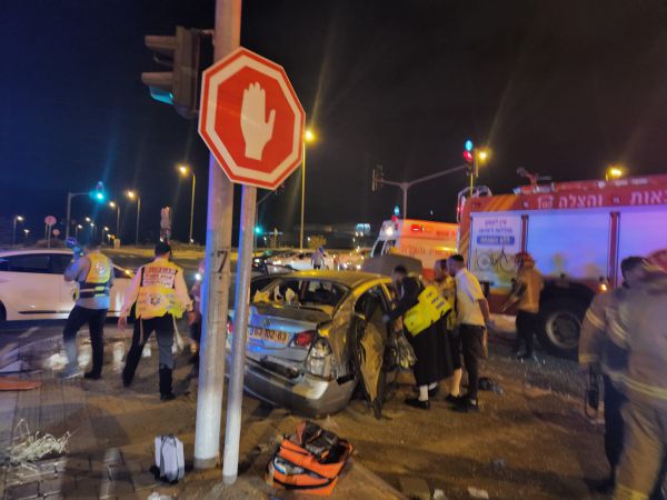 תאונת דרכים סמוך לבית שמש: שישה פצועים