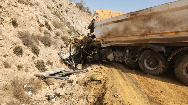 תאונה קטלנית בין משאיות בשומרון: 2 בני אדם נהרגו