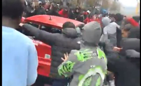 אחרי הניצחון: מהגרים ממרוקו התפרעו בבריסל