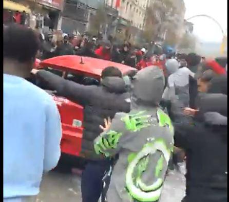 אחרי הניצחון: מהגרים ממרוקו התפרעו בבריסל