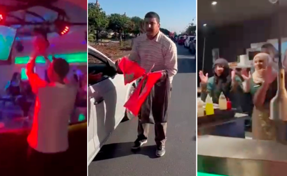 ריקודים ושאגות במטבח: כך חגגו המרוקאים את ה-2:0