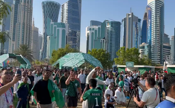 צפו: הטירוף בסעודיה אחרי גול הניצחון