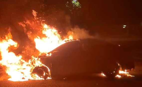 משאית נשרפה בכביש 1 וגרמה לחסימה