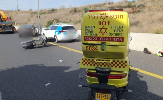רוכב אופנוע נהרג בתאונה סמוך לכפר שמריהו