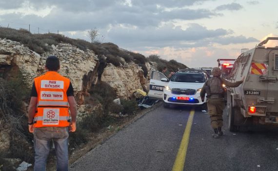 תאונה בכביש 60: נהג רכב נפצע בינוני סמוך לקדומים