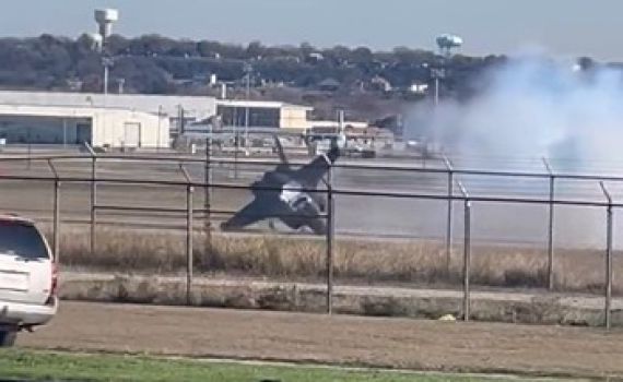 תאונה חריגה בארה"ב: מטוס F35 התרסק בנחיתה