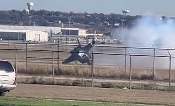 תאונה חריגה בארה"ב: מטוס F35 התרסק בנחיתה