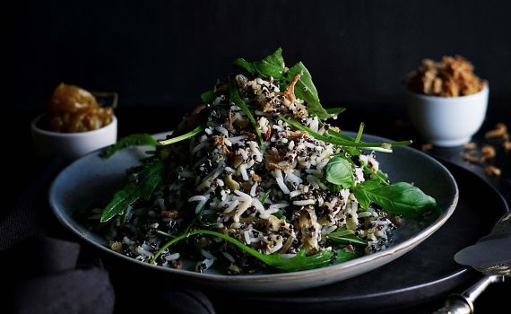 מתכון לסלט אורז בסמטי וקינואה שחורה