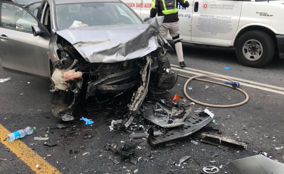 5 פצועים בתאונה ליד בית שמש, בהם אחת במצב קשה