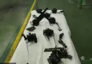 האיראנים חושפים את שרידי המל"טים מהתקיפה | צפו